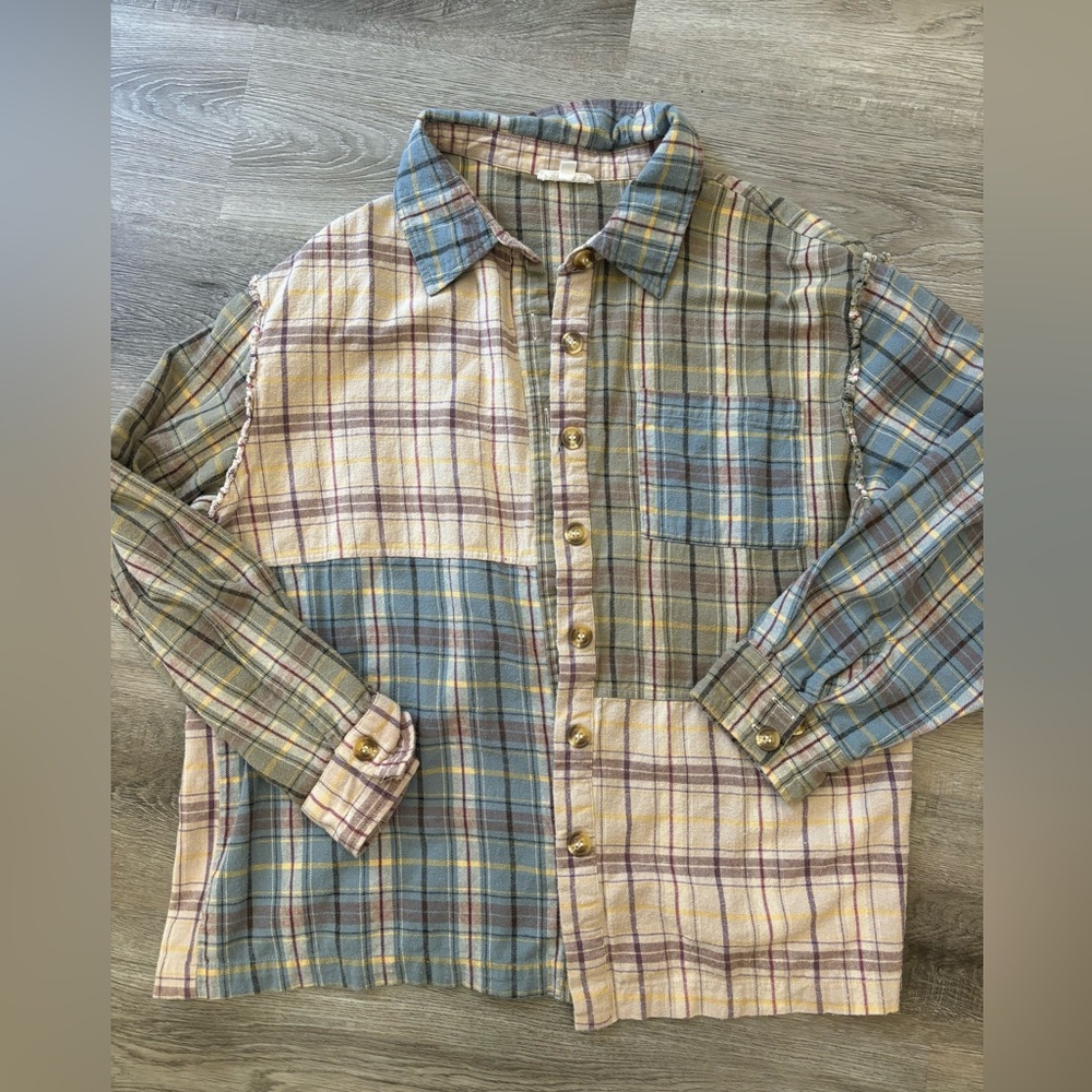 GeeGee Plaid 100% Cotton Multi colored color block plaid